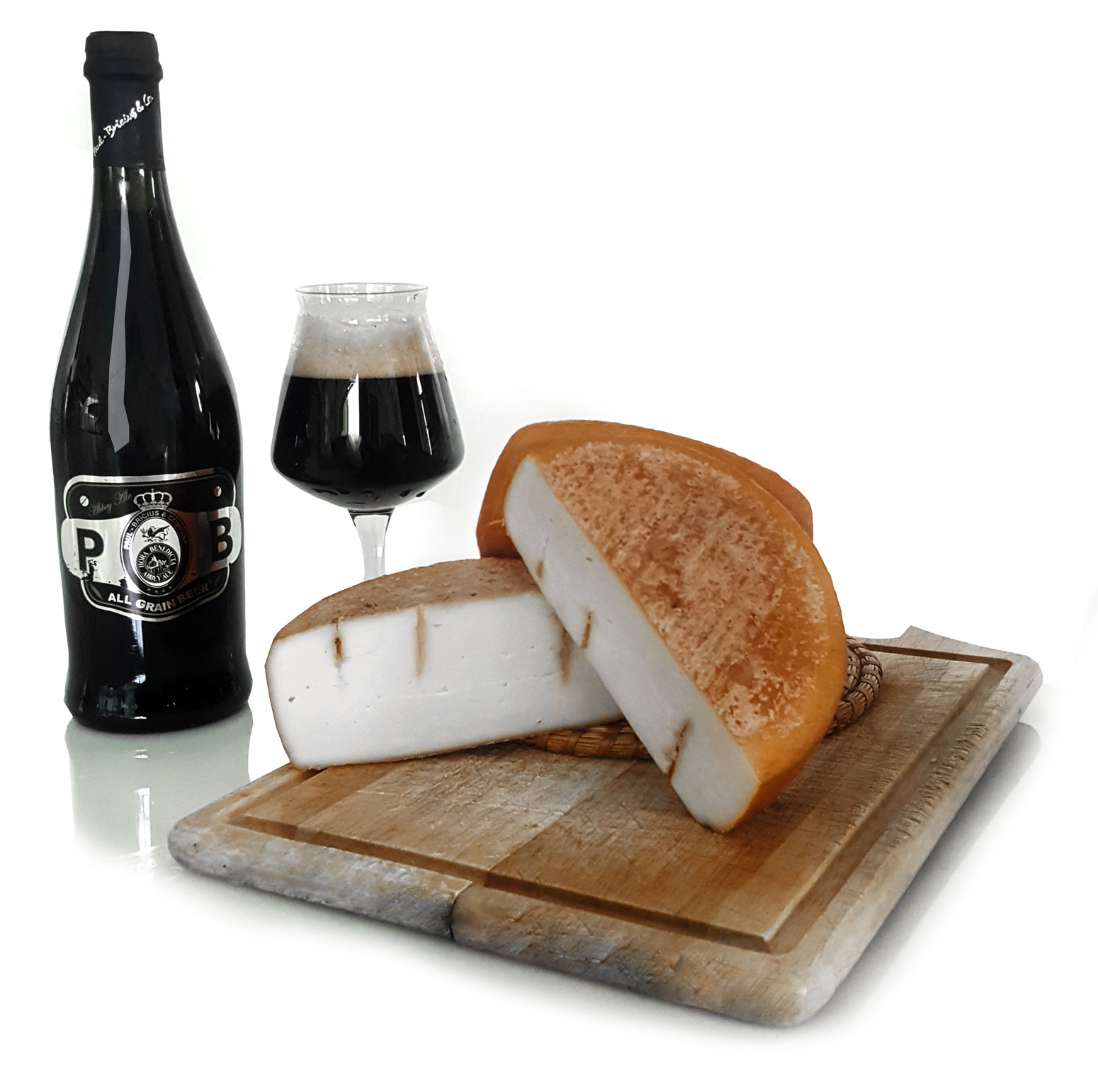 Toma dell'Abate aged cheese refined in abbey beer